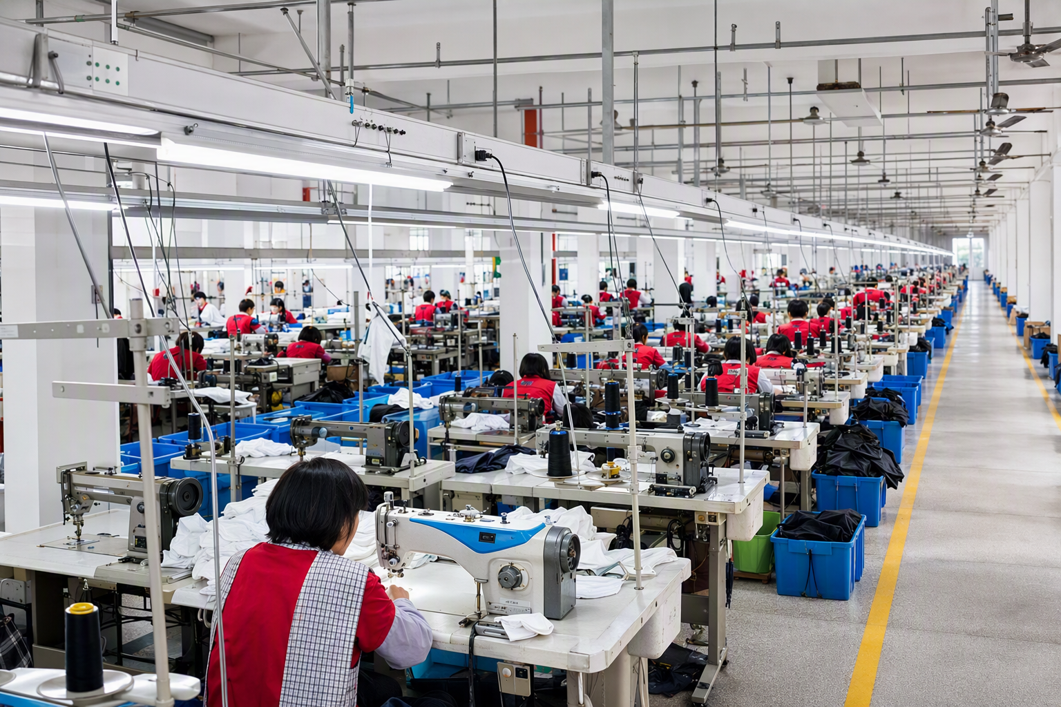 Sewing production lines